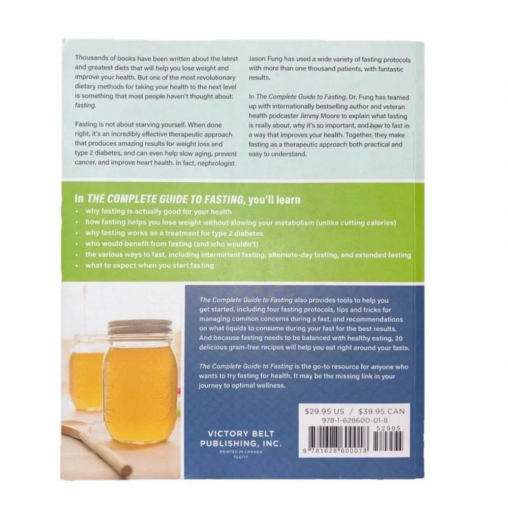 The Complete Guide to Fasting Book By Jason Fung MD with Jimmy Moore